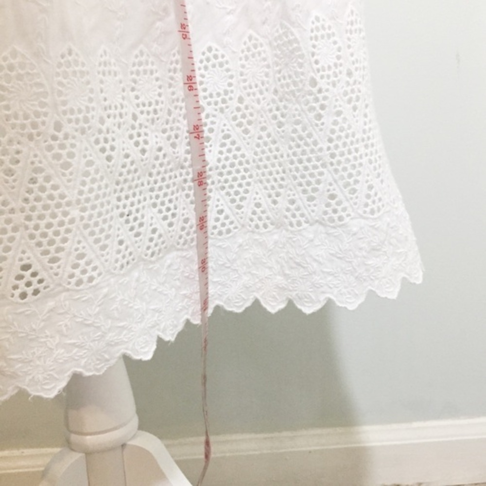NWOT GAP Chase White Eyelet Pleated Midi Skirt New - Picture 7 of 8